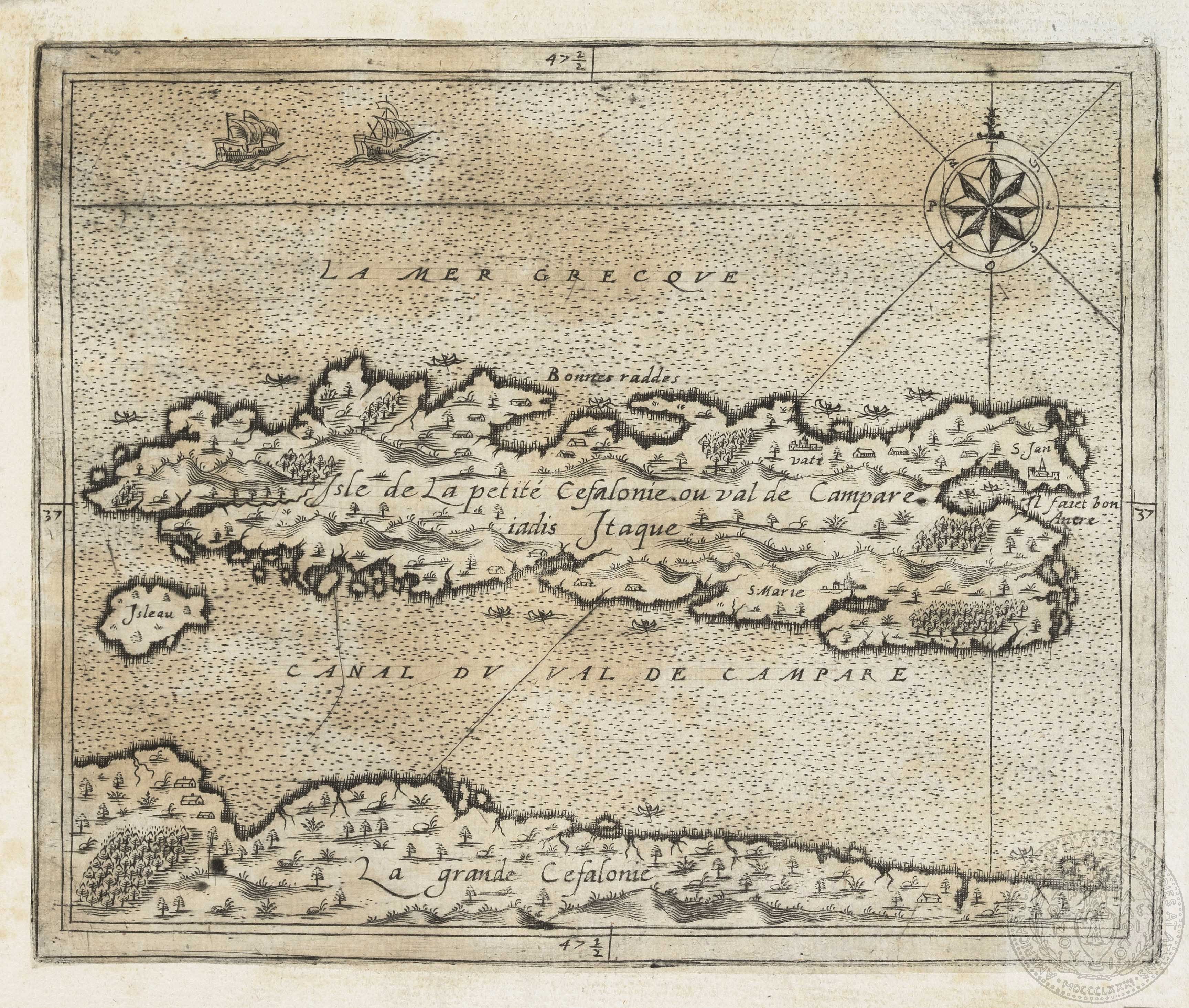 Isle de la petite Cefalonie ou val de Campare iadis Itaque